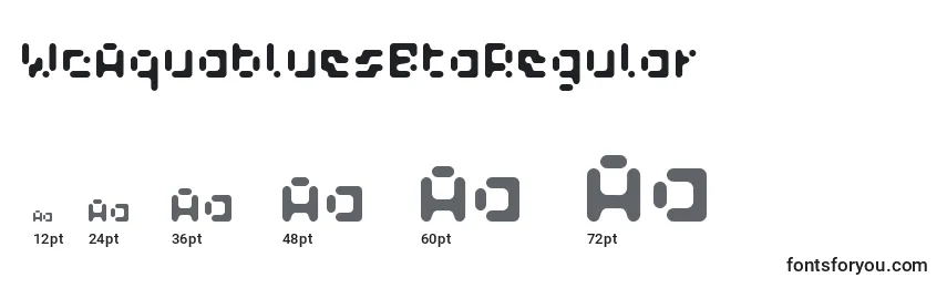 WcAquabluesBtaRegular Font Sizes