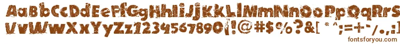 TntXPlosion Font – Brown Fonts on White Background