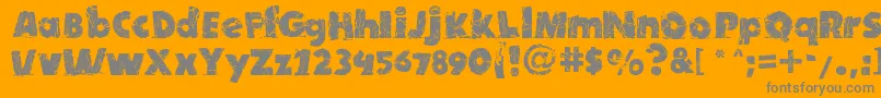 TntXPlosion Font – Gray Fonts on Orange Background