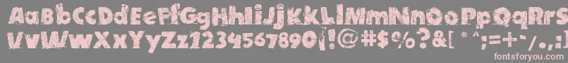 TntXPlosion Font – Pink Fonts on Gray Background