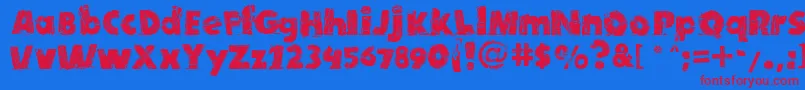 TntXPlosion Font – Red Fonts on Blue Background