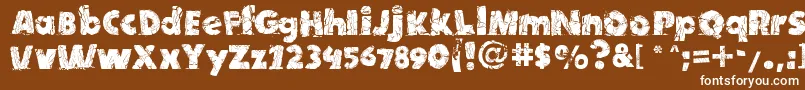 TntXPlosion Font – White Fonts on Brown Background