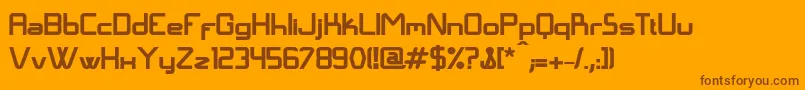LangГіBold Font – Brown Fonts on Orange Background