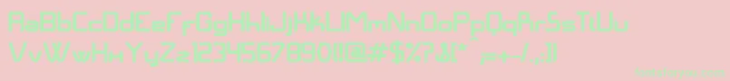 LangГіBold Font – Green Fonts on Pink Background