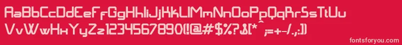 LangГіBold Font – Pink Fonts on Red Background