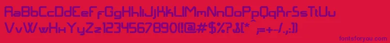 LangГіBold Font – Purple Fonts on Red Background