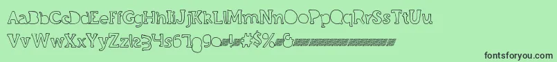 Grandcircledt Font – Black Fonts on Green Background