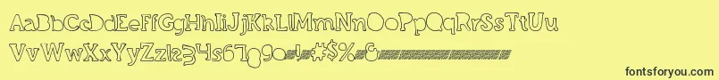 Grandcircledt Font – Black Fonts on Yellow Background