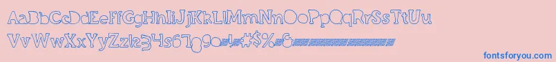 Grandcircledt Font – Blue Fonts on Pink Background