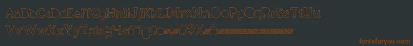 Grandcircledt Font – Brown Fonts on Black Background