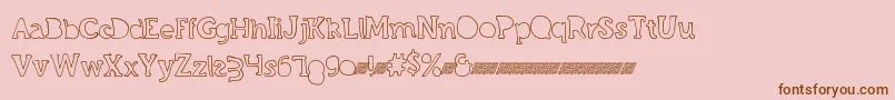 Grandcircledt Font – Brown Fonts on Pink Background