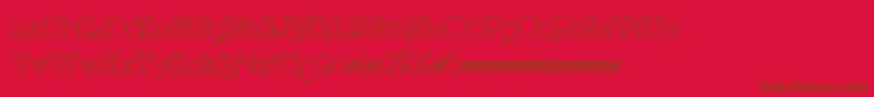 Grandcircledt Font – Brown Fonts on Red Background