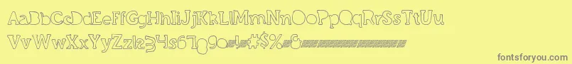 Grandcircledt Font – Gray Fonts on Yellow Background