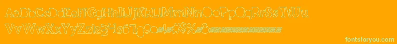 Grandcircledt Font – Green Fonts on Orange Background