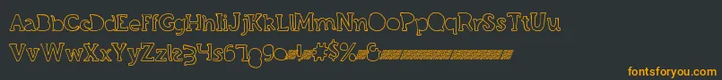 Grandcircledt Font – Orange Fonts on Black Background