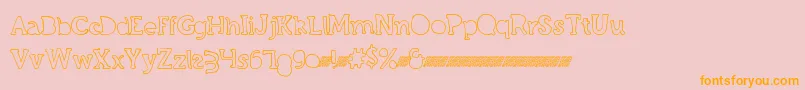 Grandcircledt Font – Orange Fonts on Pink Background