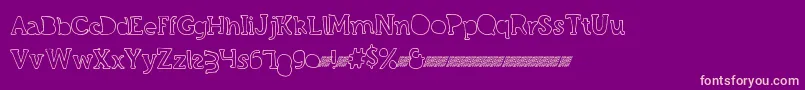 Grandcircledt Font – Pink Fonts on Purple Background
