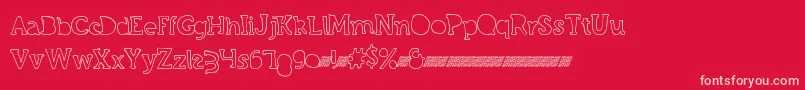 Grandcircledt Font – Pink Fonts on Red Background