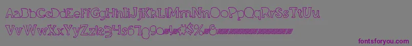 Grandcircledt Font – Purple Fonts on Gray Background