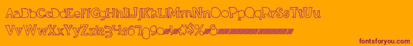 Grandcircledt Font – Purple Fonts on Orange Background