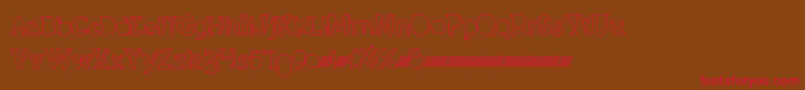 Grandcircledt Font – Red Fonts on Brown Background
