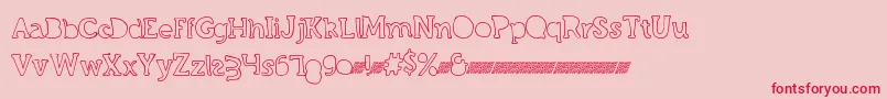 Grandcircledt Font – Red Fonts on Pink Background