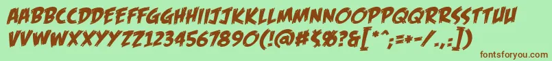 FofbbItal Font – Brown Fonts on Green Background