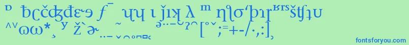 フォントStoneSerifPhoneticAlternate – 青い文字は緑の背景です。