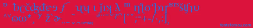 StoneSerifPhoneticAlternate Font – Blue Fonts on Red Background