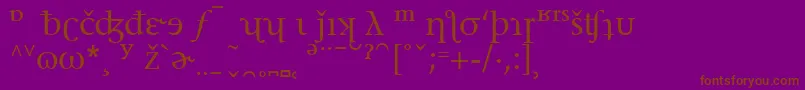フォントStoneSerifPhoneticAlternate – 紫色の背景に茶色のフォント