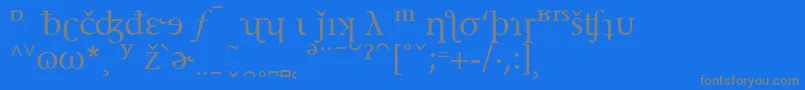 フォントStoneSerifPhoneticAlternate – 青い背景に灰色の文字