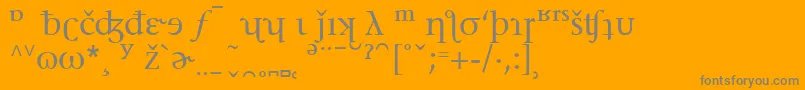 フォントStoneSerifPhoneticAlternate – オレンジの背景に灰色の文字