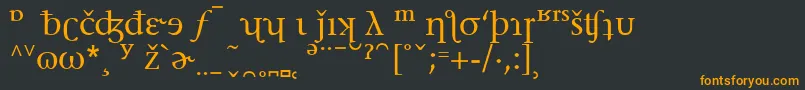 フォントStoneSerifPhoneticAlternate – 黒い背景にオレンジの文字