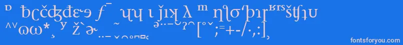 フォントStoneSerifPhoneticAlternate – ピンクの文字、青い背景