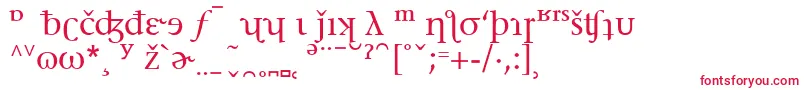 フォントStoneSerifPhoneticAlternate – 白い背景に赤い文字