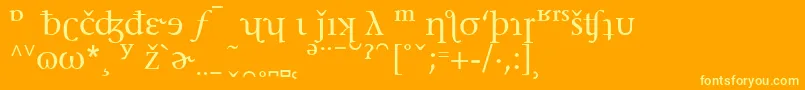 フォントStoneSerifPhoneticAlternate – オレンジの背景に黄色の文字