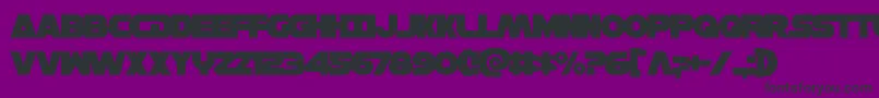 Hansolov3over Font – Black Fonts on Purple Background