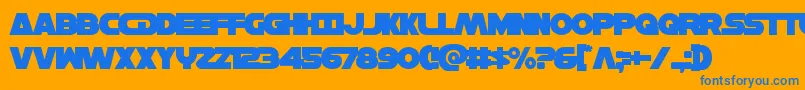 Hansolov3over Font – Blue Fonts on Orange Background