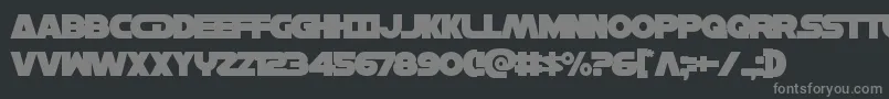 Hansolov3over Font – Gray Fonts on Black Background