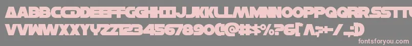 Hansolov3over Font – Pink Fonts on Gray Background