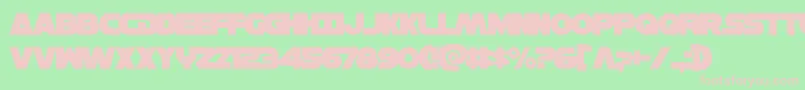 Hansolov3over Font – Pink Fonts on Green Background