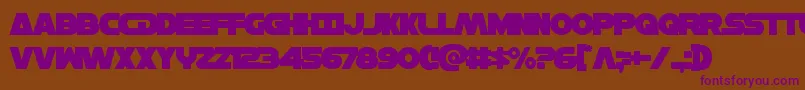 Hansolov3over Font – Purple Fonts on Brown Background