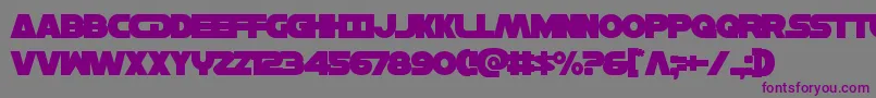 Hansolov3over Font – Purple Fonts on Gray Background