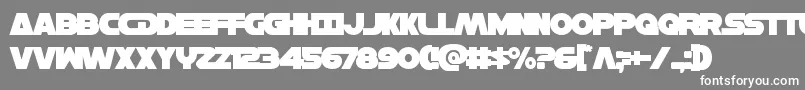 フォントHansolov3over – 灰色の背景に白い文字