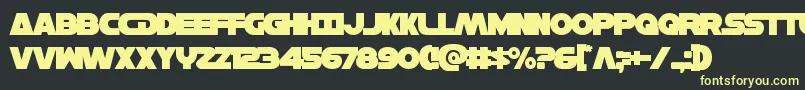 Hansolov3over Font – Yellow Fonts on Black Background