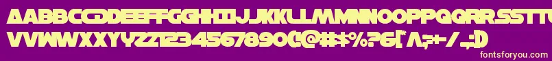 Hansolov3over Font – Yellow Fonts on Purple Background