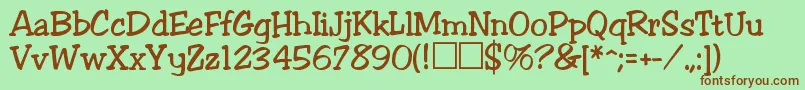 Jester Font – Brown Fonts on Green Background