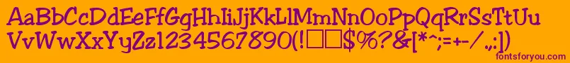 Jester Font – Purple Fonts on Orange Background