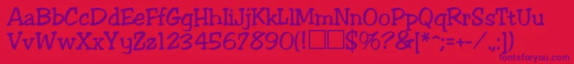 Jester Font – Purple Fonts on Red Background