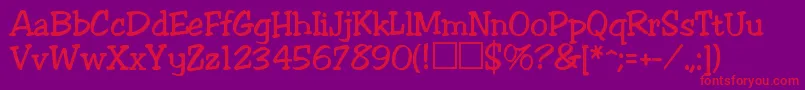 Jester Font – Red Fonts on Purple Background